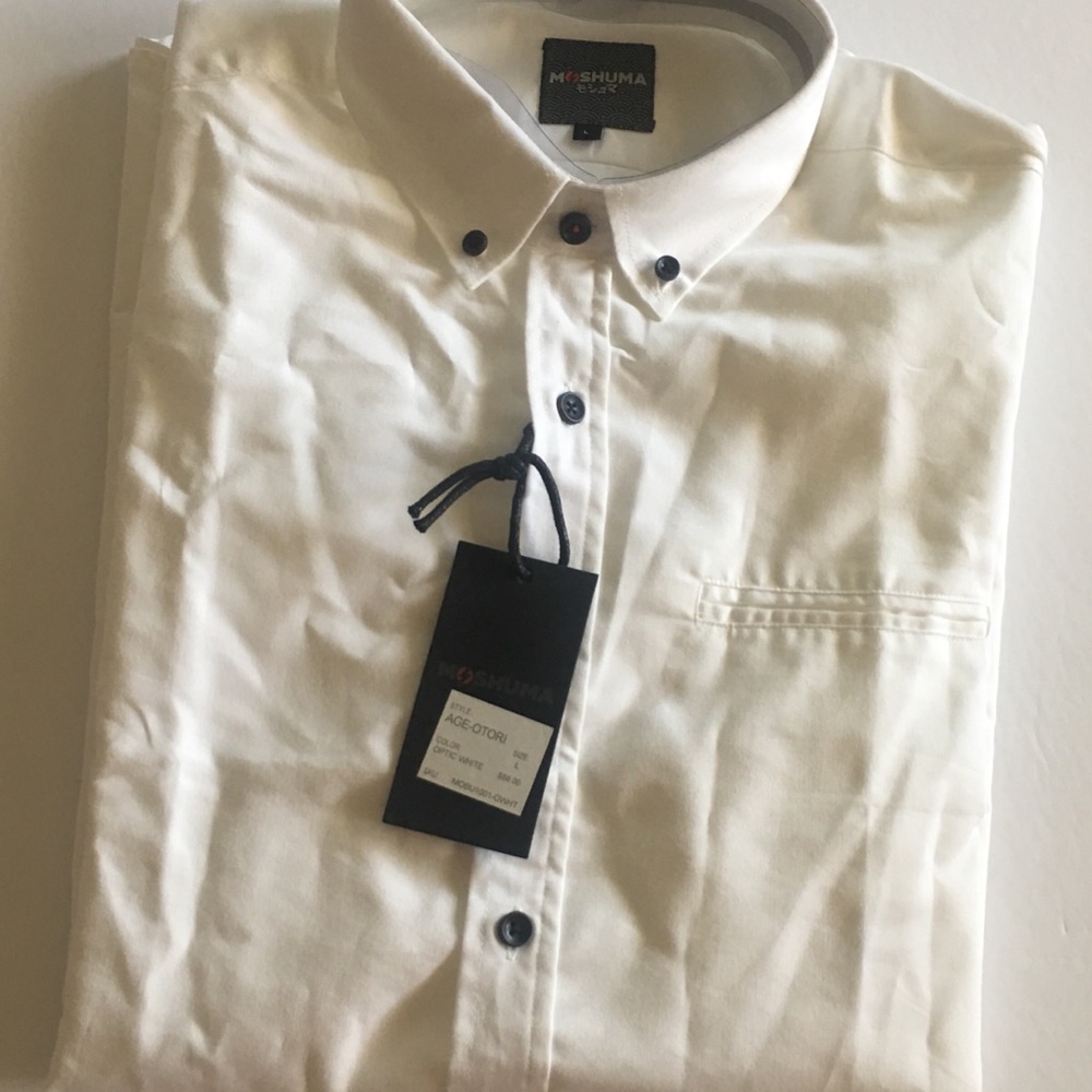 White button dress shirt